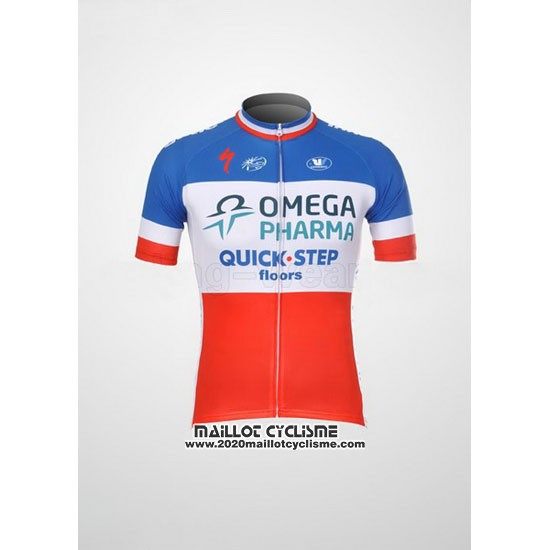 2012 Maillot Ciclismo Omega Pharma Quick Step Champion France Manches Courtes et Cuissard
